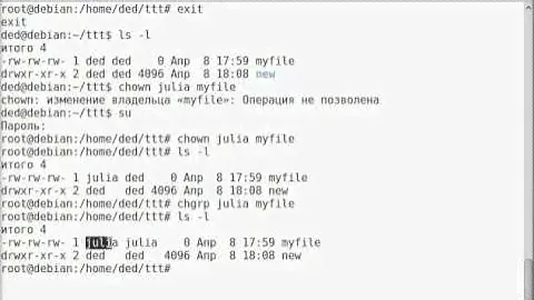 Как изменить владельца linux. Как изменить группу linux. Команды chown и chgrp