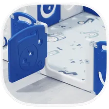 Манеж UNIX Kids SUPREME Music Blue с качелями