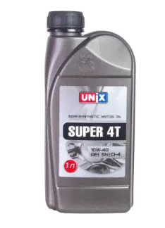 Масло моторное UNIX 10W-40 SUPER 4T SN/CI-4 полусинтетическое 1 л 4605416-0